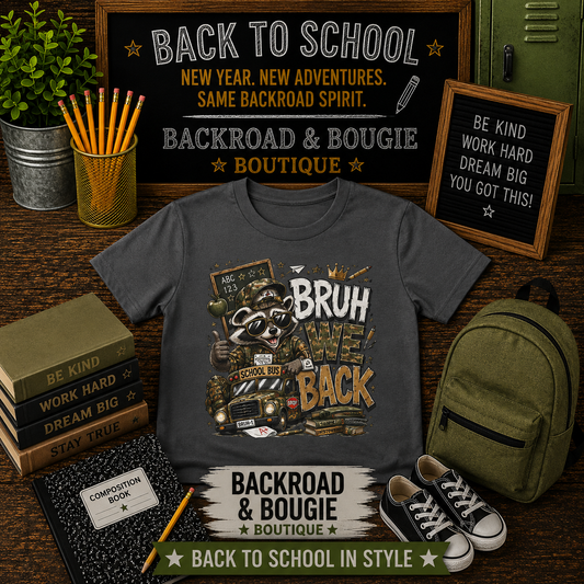 🦝 BRUH, WE BACK. 📚🚌 Youth Tee