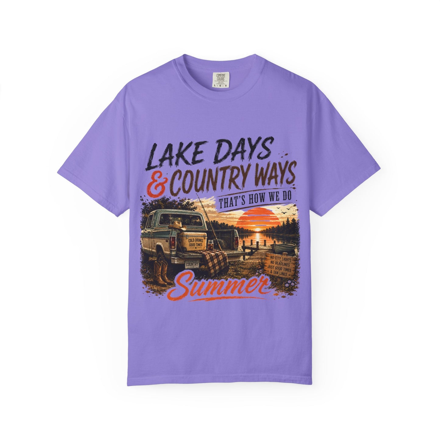 Lake Days & Country Ways T-Shirt — Vintage Summer Truck Graphic