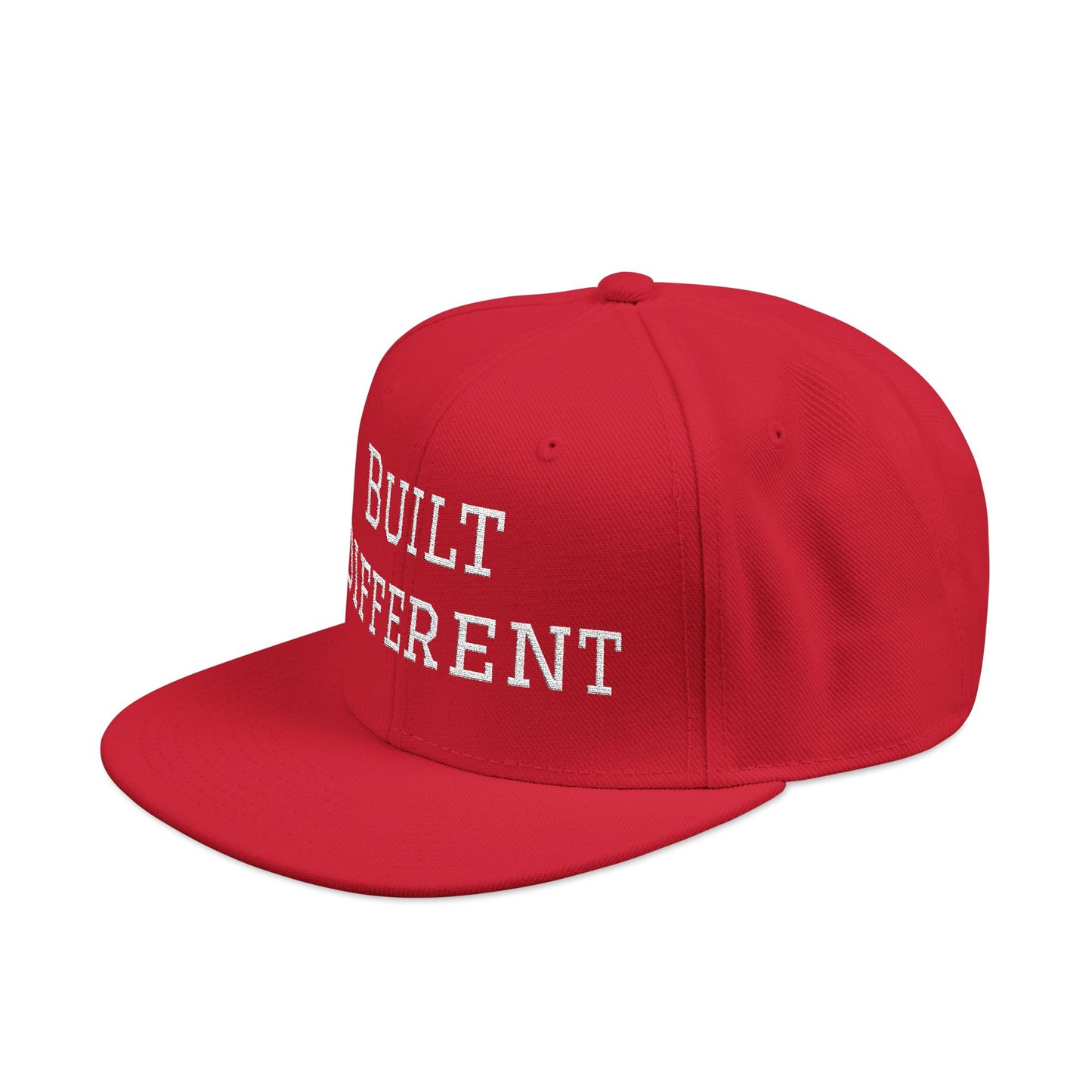 Built Different Embroidered Snapback Hat — Adjustable Streetwear Cap