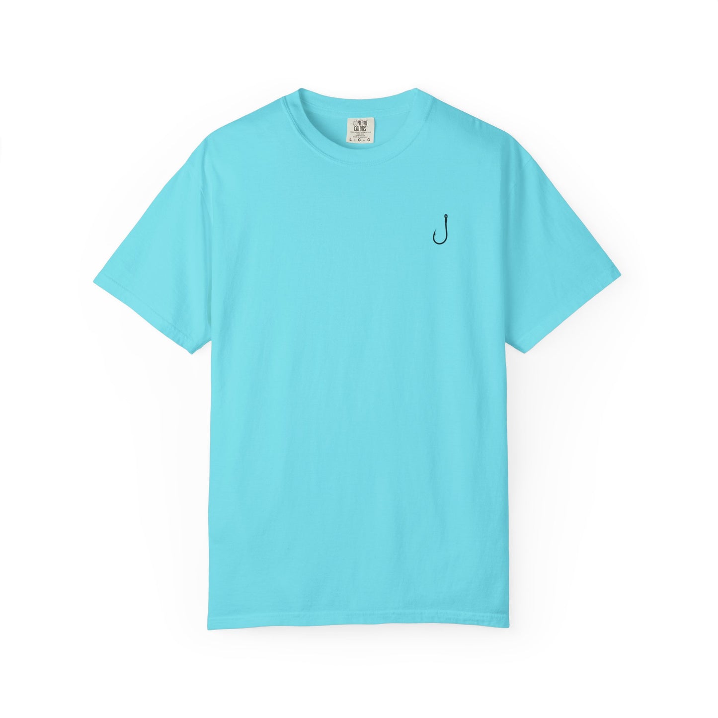 Trout Fishing Graphic T‑Shirt — Vintage Fly Rod & Hook Design