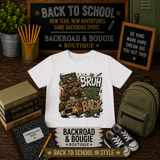 BRUH, WE BACK. 🐮🚌📚 Youth Tee