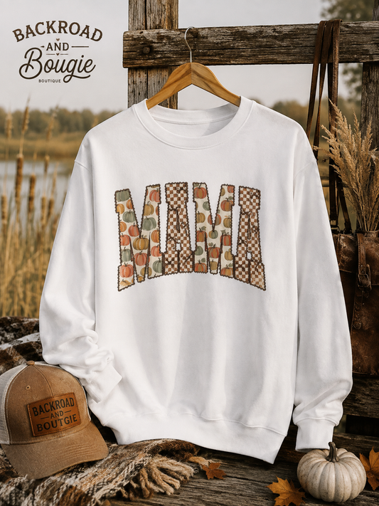 🍂Mama Patchwork Sweatshirt — Crewneck🍂