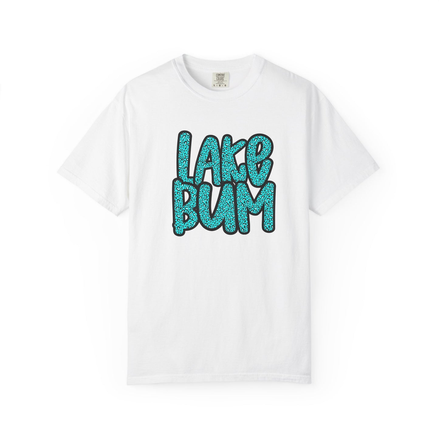 Lake Bum Graphic T-Shirt — Retro Teal Text Tee