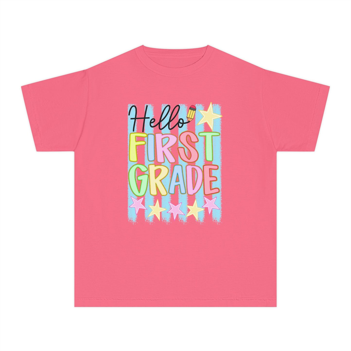 🌟📚 Hello First Grade! -Back-to-School Tee