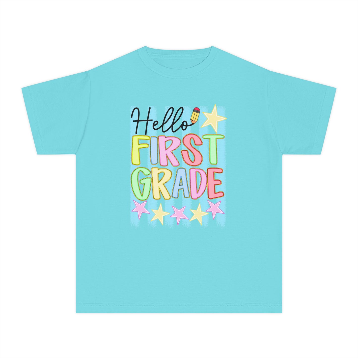 🌟📚 Hello First Grade! -Back-to-School Tee