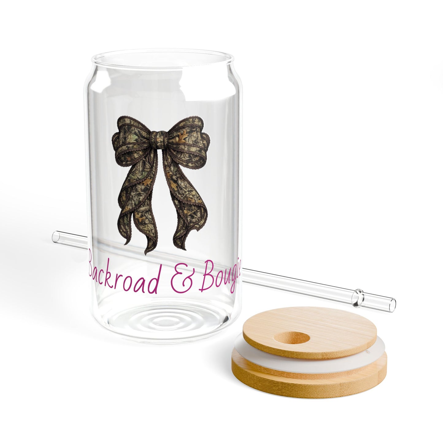 Backroad & Bougie Glass Straw Cup