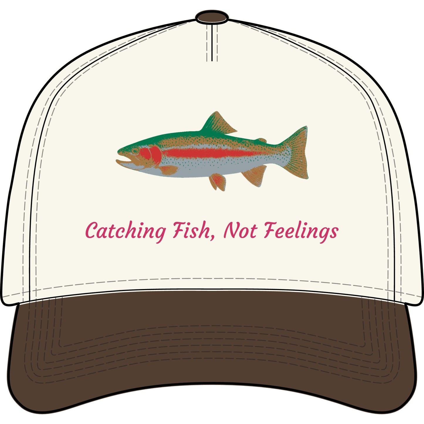 Catching Fish, Not Feelings Trucker Hat 🎣🖤