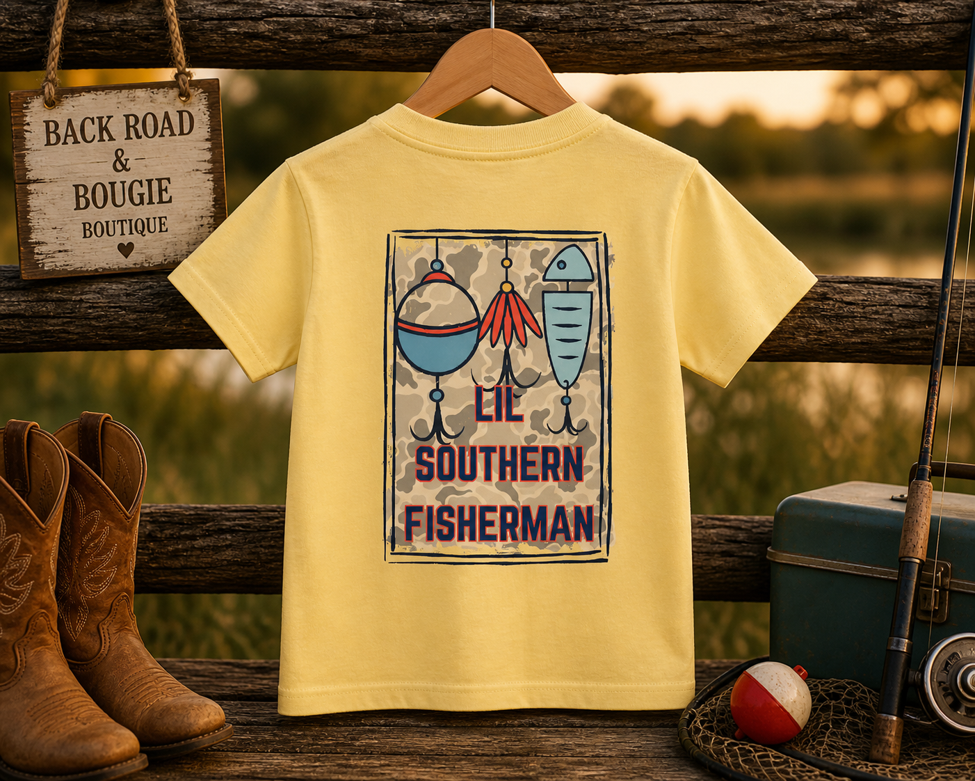 Lil Southern Fisherman Kids Tee 🎣☀️