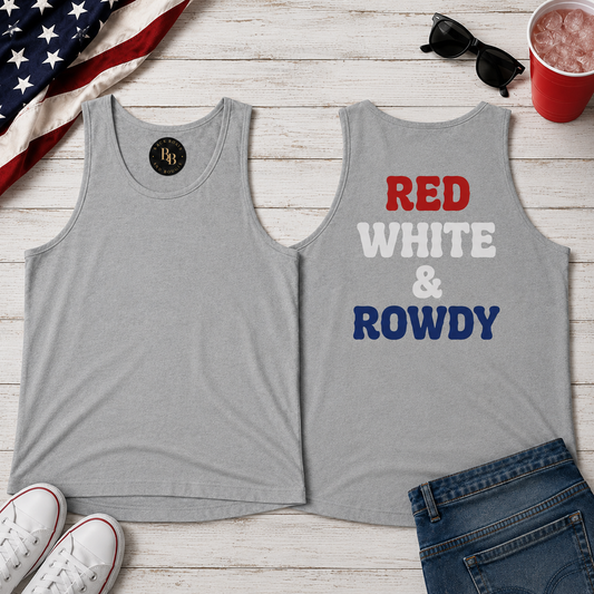 🇺🇸🔥 Red, White & Rowdy Men’s Tank