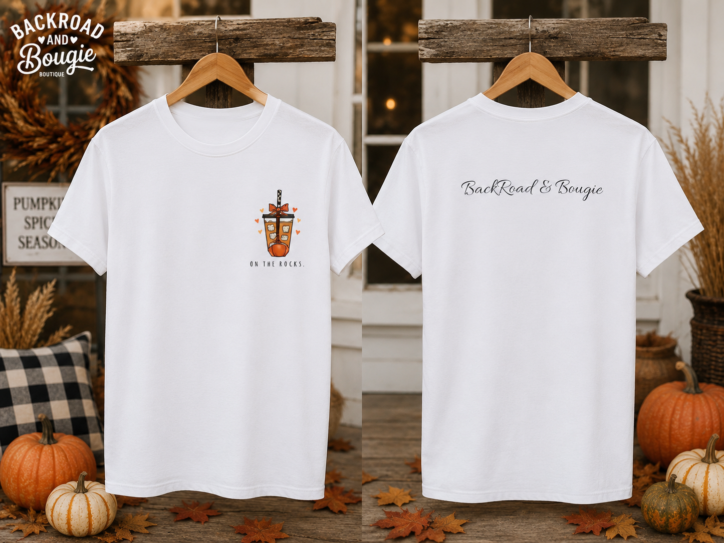 T-Shirt — "On the Rocks" Cocktail Chest Pocket Tee