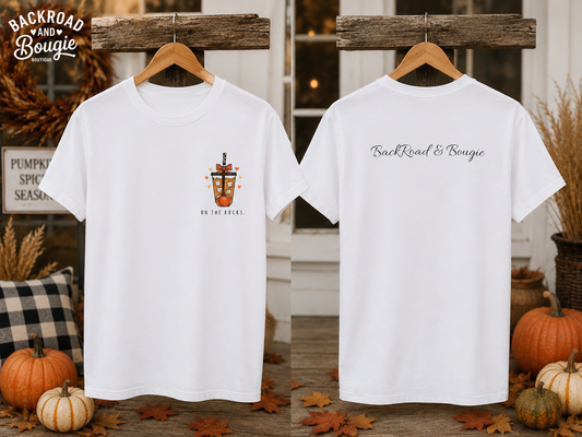 T-Shirt — "On the Rocks" Cocktail Chest Pocket Tee