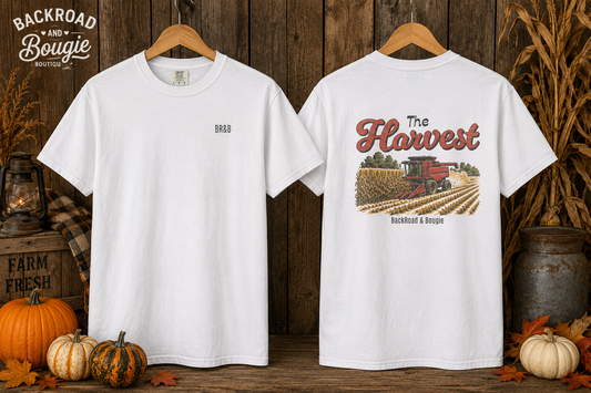 🌾🚜Harvest Tractor T-Shirt — “The Harvest” Farm Graphic Tee🌾🚜