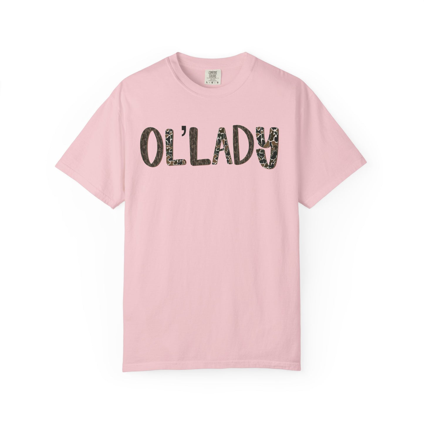 Ol' Lady T-Shirt — Vintage Camo Text Tee for Funny Gifts & Casual Wear