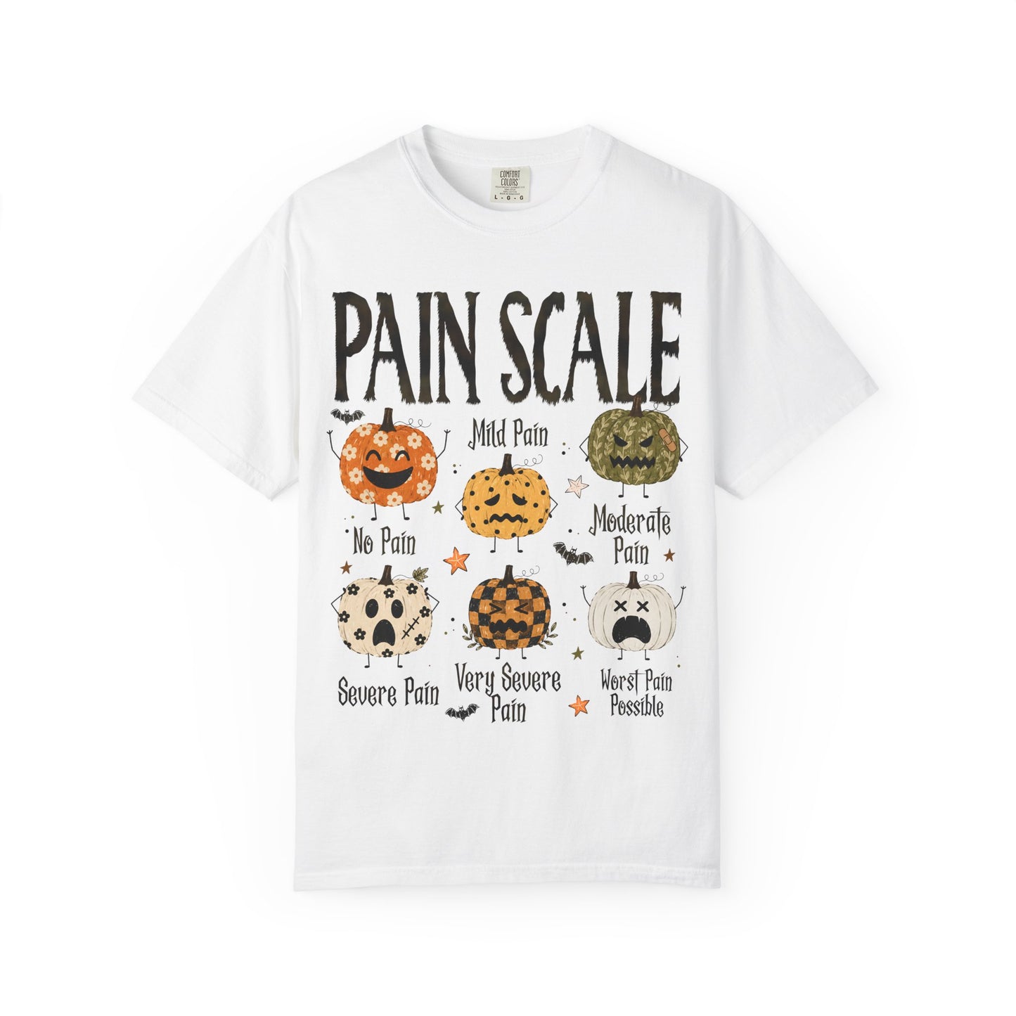 T-Shirt — Halloween 'Pain Scale' Pumpkin Graphic Tee