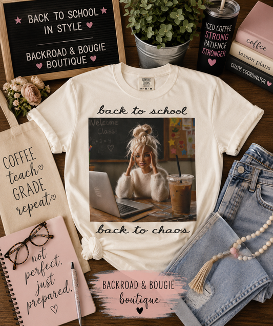 ☕📚 Back to School. Back to Chaos. Tee