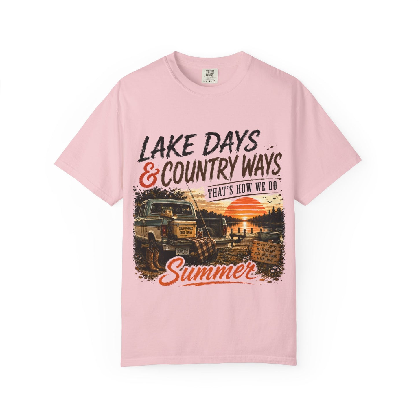 Lake Days & Country Ways T-Shirt — Vintage Summer Truck Graphic