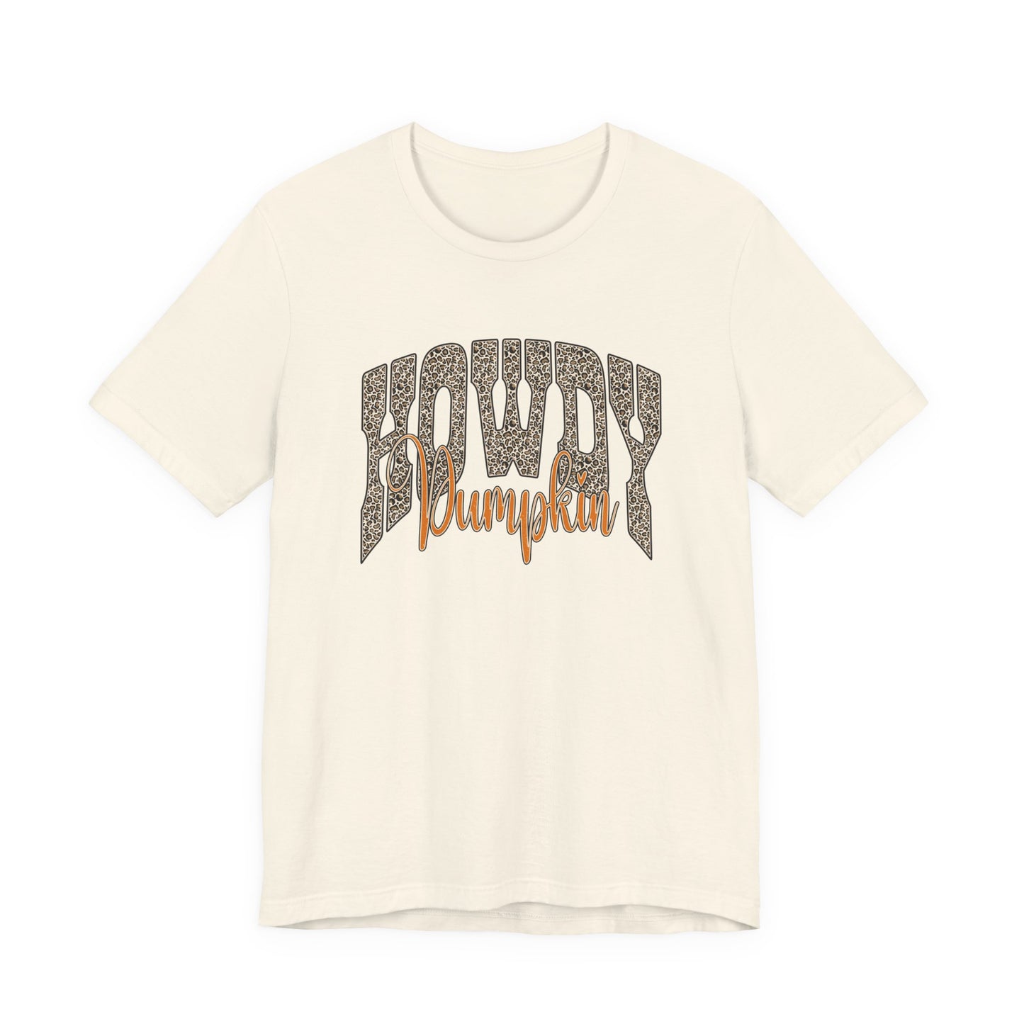 Howdy Pumpkin Leopard Print Tee — Fall Graphic T-Shirt
