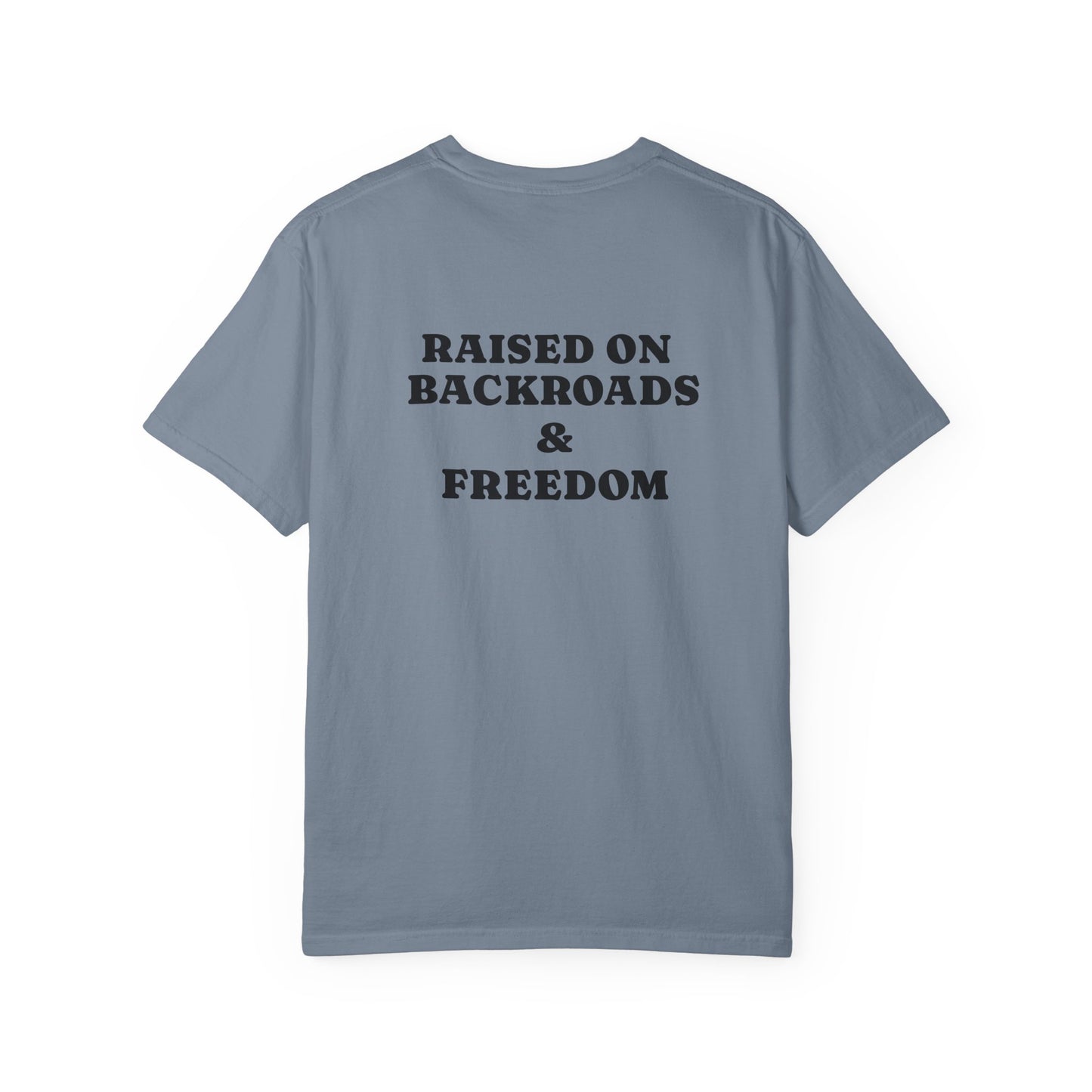 🇺🇸🤎 Raised On Backroads & Freedom Tee