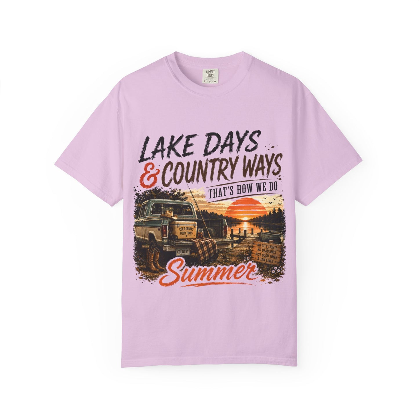 Lake Days & Country Ways T-Shirt — Vintage Summer Truck Graphic