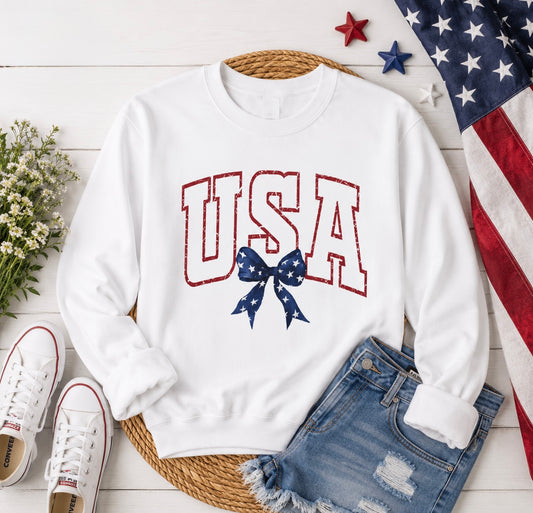 🇺🇸🎀 USA Bow Crewneck