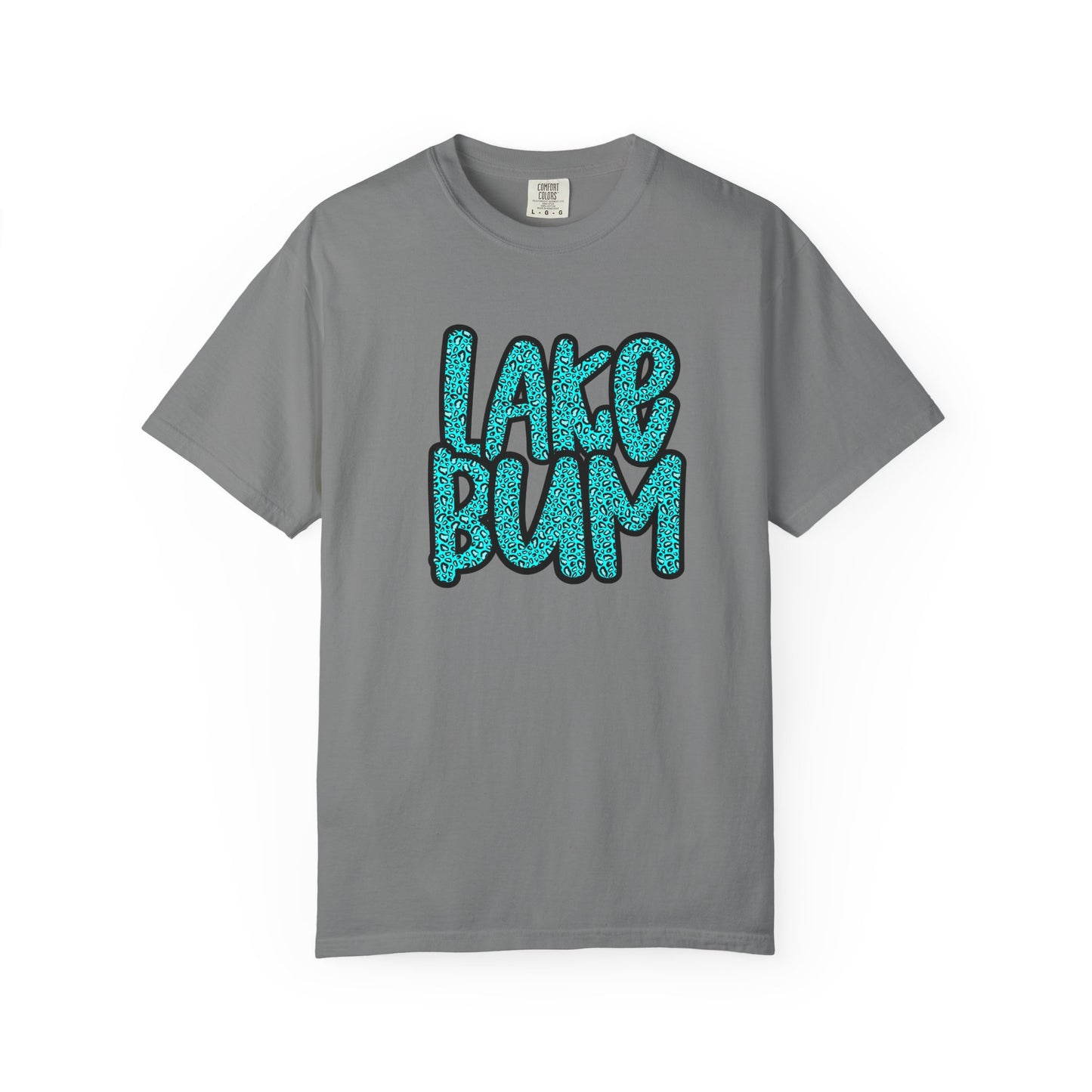 Lake Bum Graphic T-Shirt — Retro Teal Text Tee