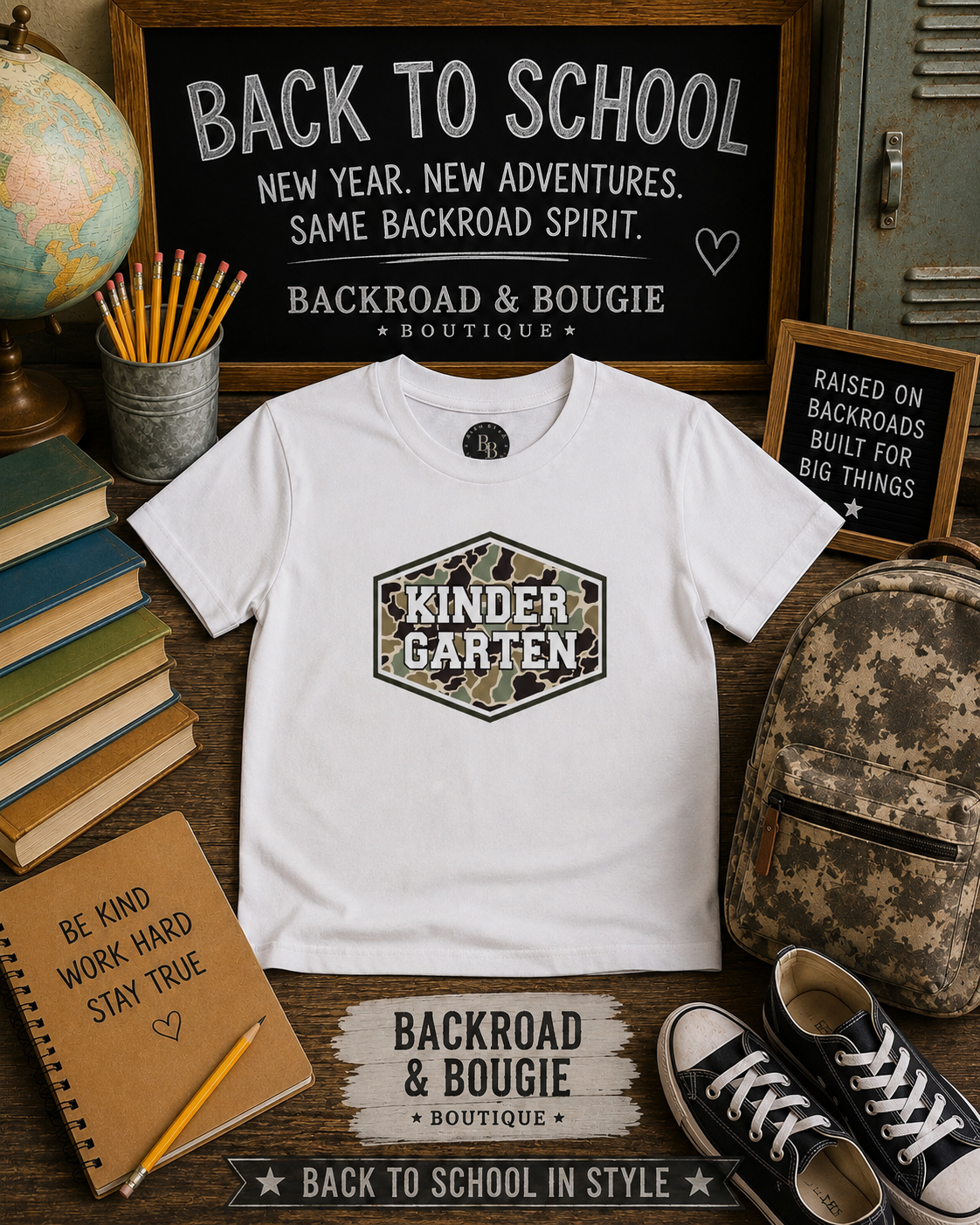 🎒🌾 Kindergarten -Camo Tee
