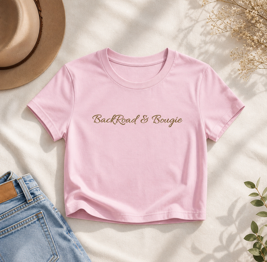Back Road & Bougie Cropped Tee 🌸🤠  Sweet, Stylish & Country Chic