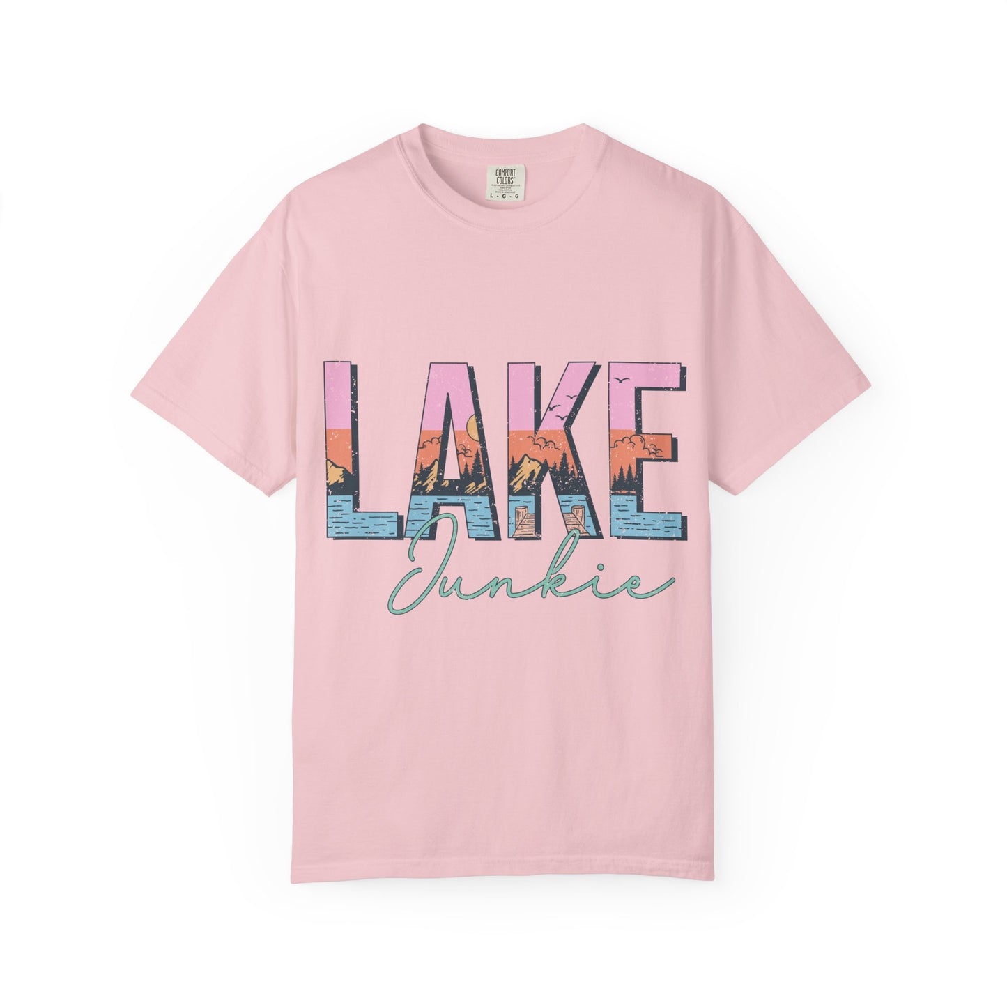 Lake Junkie T-Shirt — Vintage Lakeside Sunset Graphic Tee