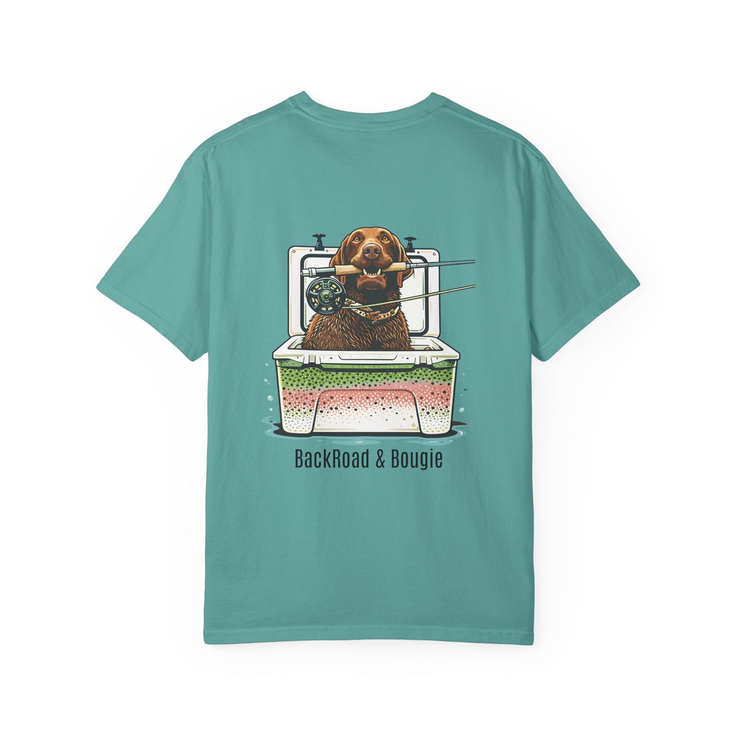 Dog & Fishing Pole Tee