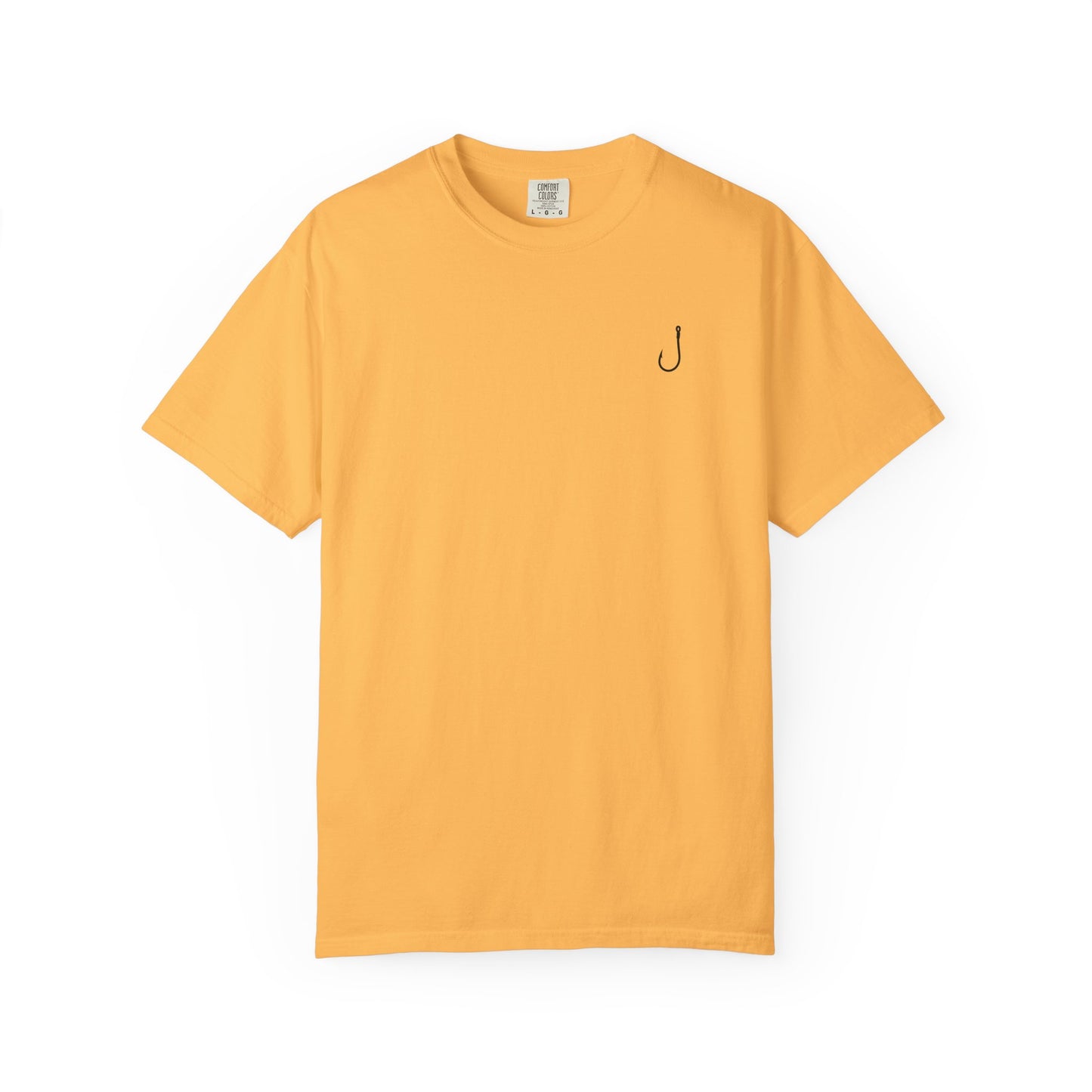 Trout Fishing Graphic T‑Shirt — Vintage Fly Rod & Hook Design