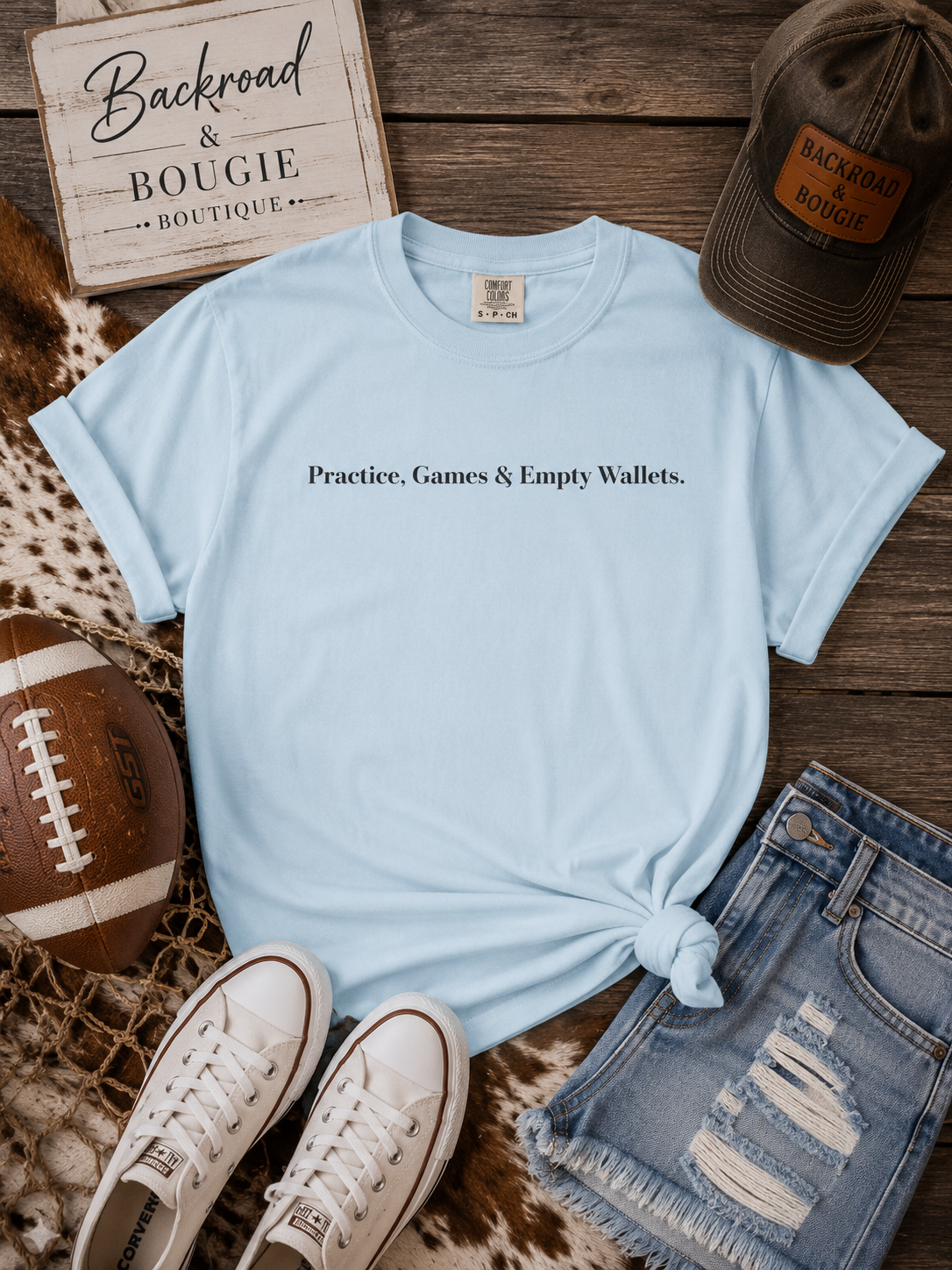 T-Shirt — “Practice. Learn. Repeat. Wallets.” Minimalist White Graphic Tee