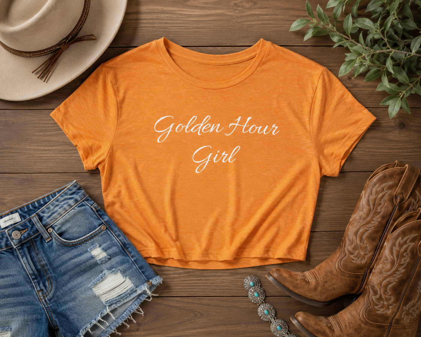 Golden Hour Girl Crop Tee