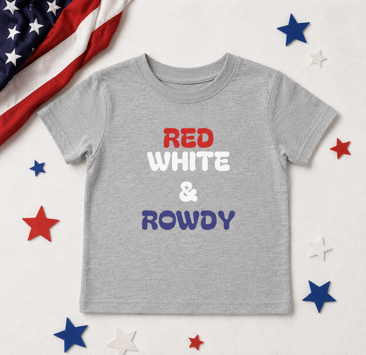 🇺🇸✨ Red, White & Rowdy Toddler Tee