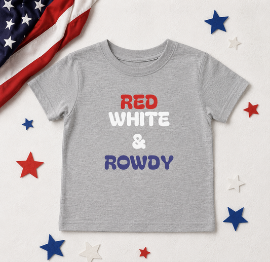 🇺🇸✨ Red, White & Rowdy Toddler Tee