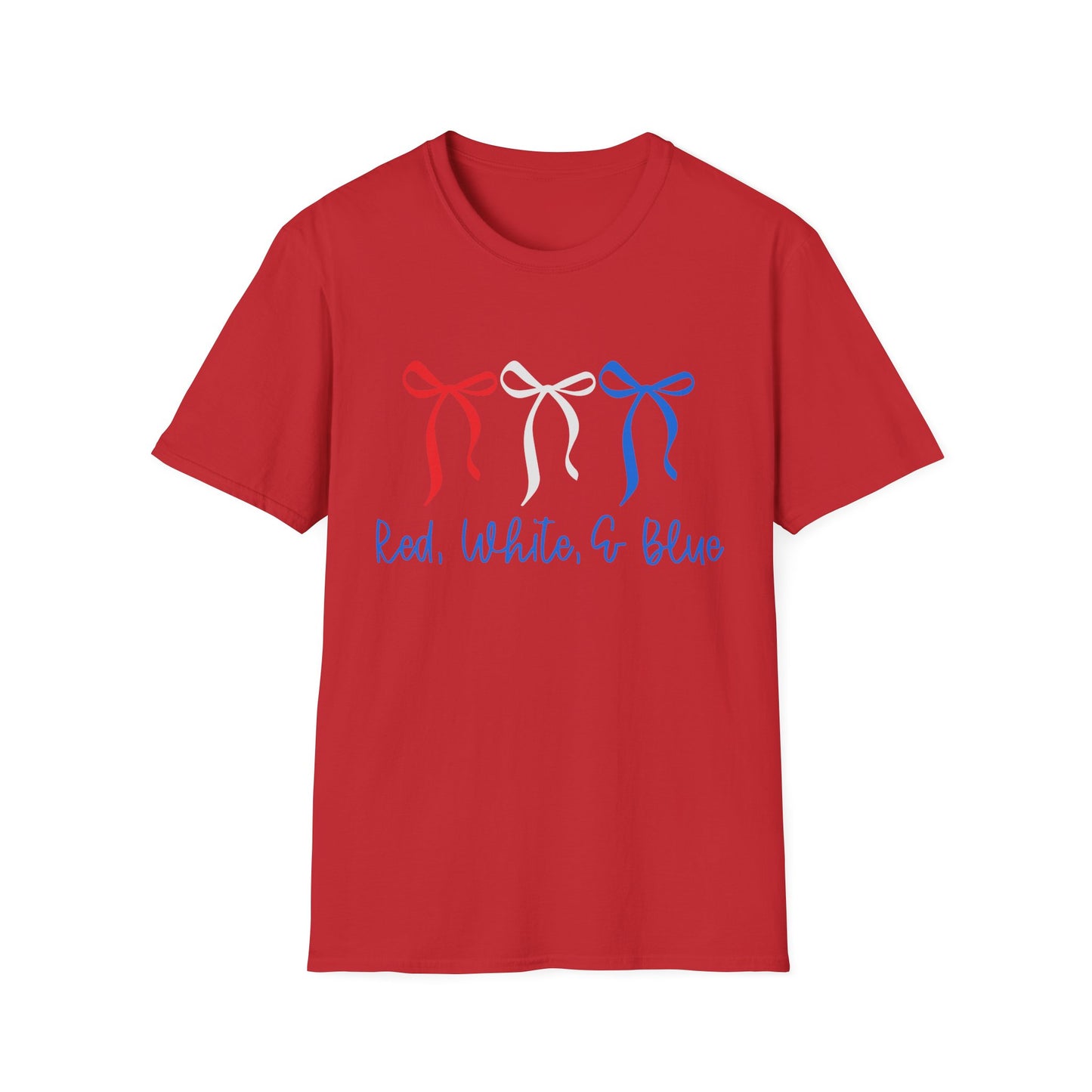4th of July Red White & Blue Ribbon T-Shirt — Backroad & Bougie Boutique
