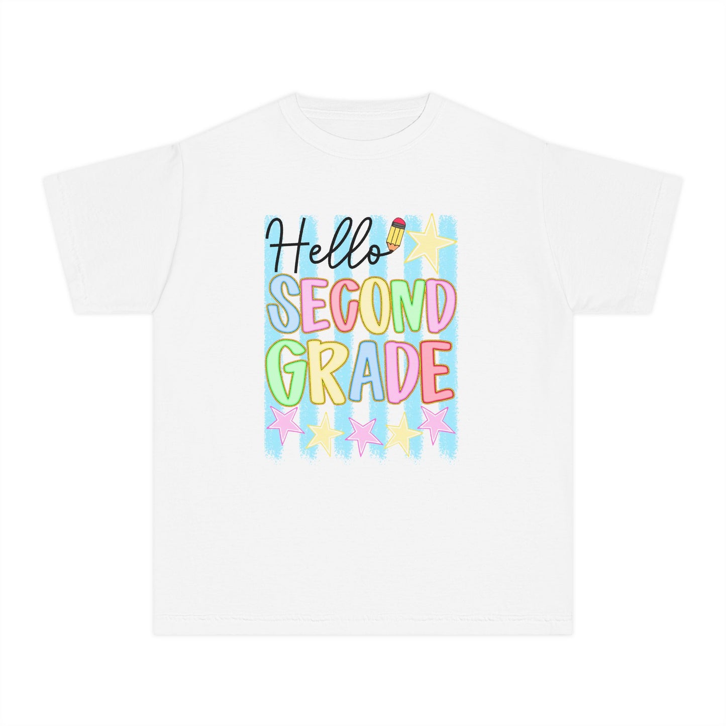 🌟📚 Hello Second Grade! T-Shirt — Bright Back-to-School