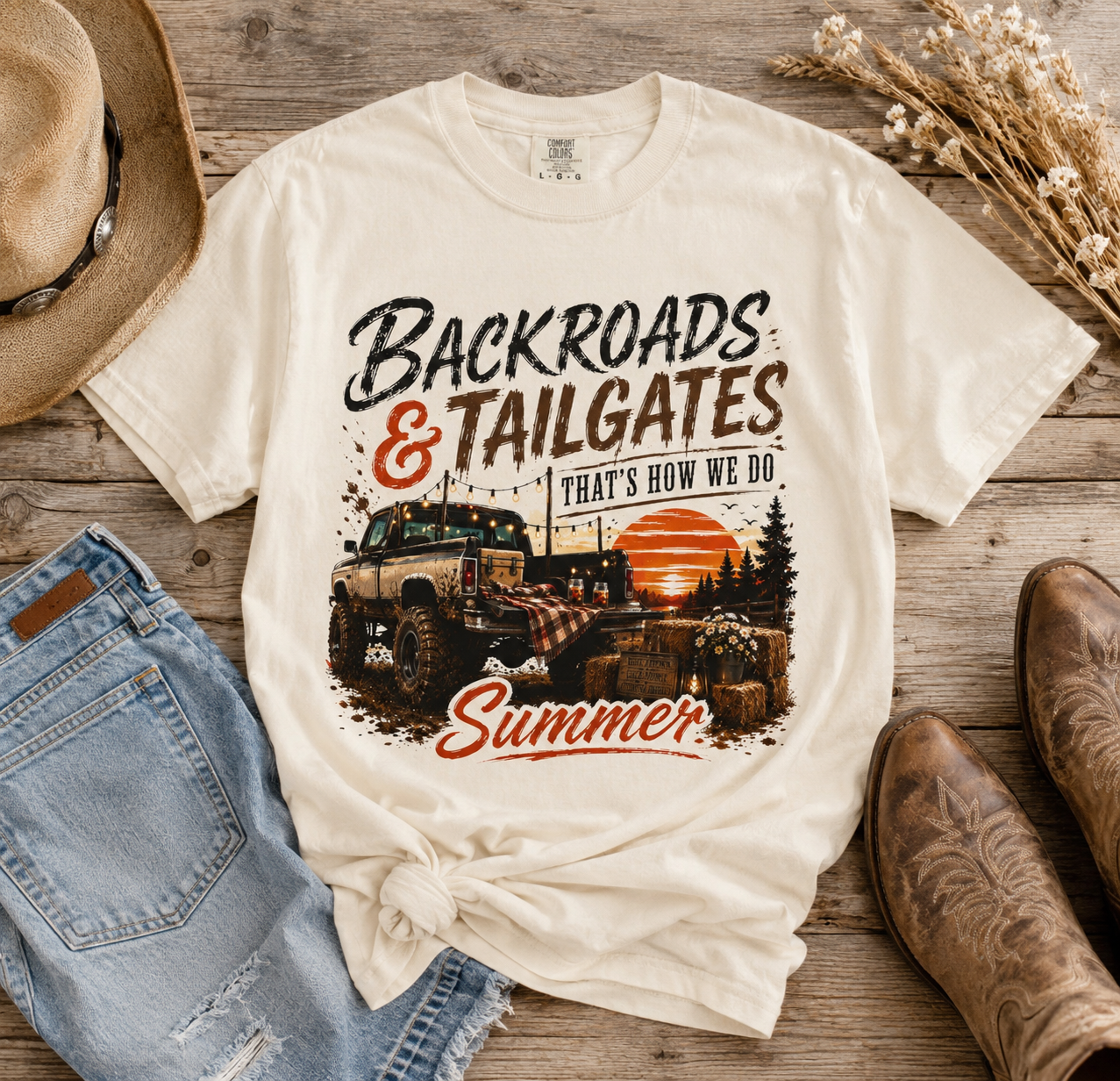 Back roads & Tailgates Tee