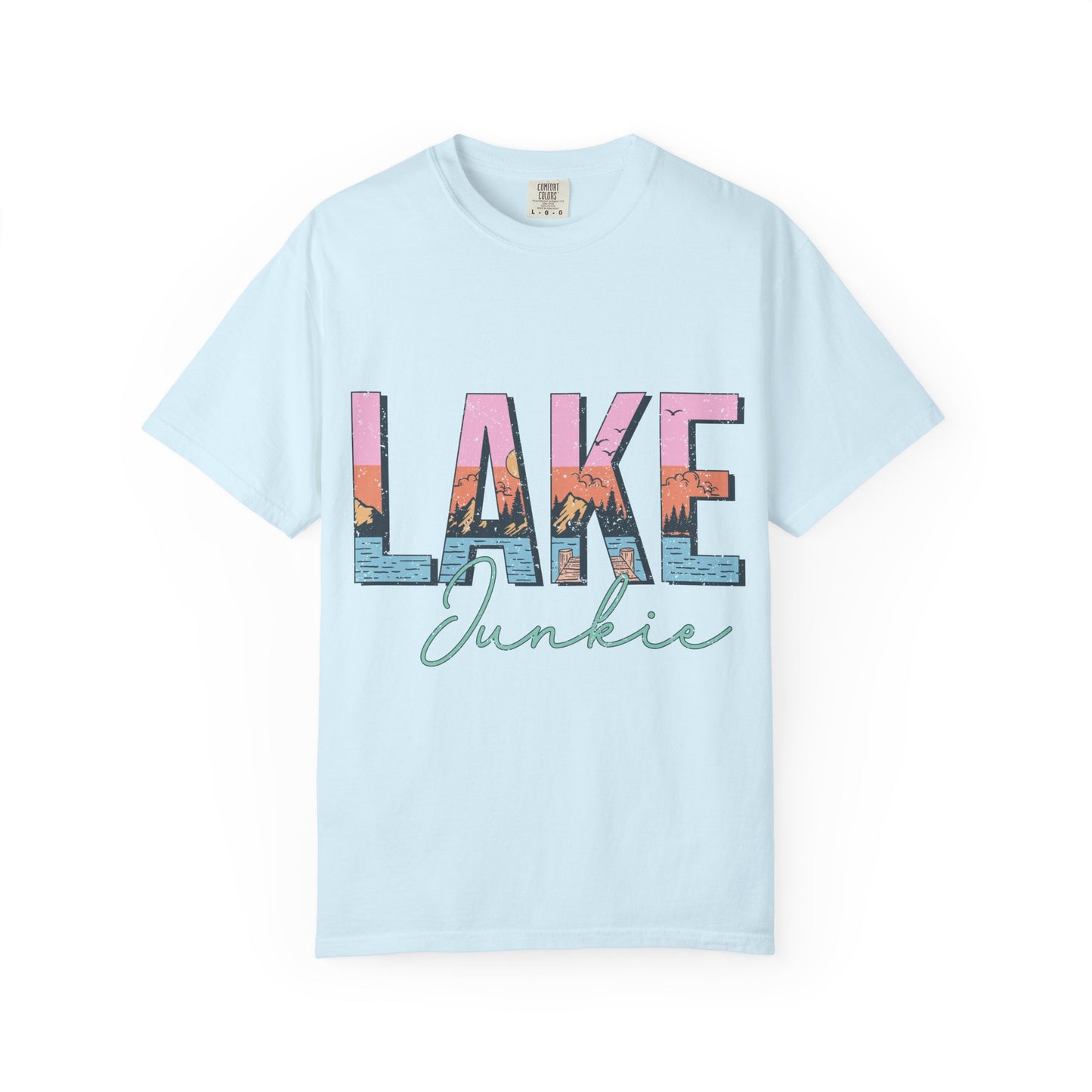 Lake Junkie T-Shirt — Vintage Lakeside Sunset Graphic Tee