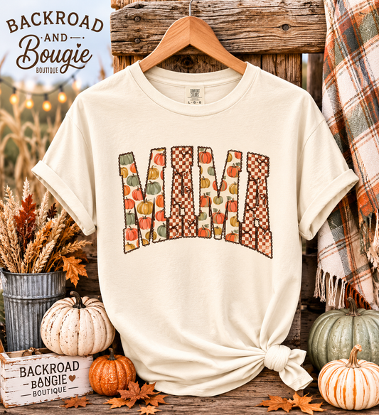 🍂Mama Patchwork Tee — Vintage-Inspired Mom Shirt🍂
