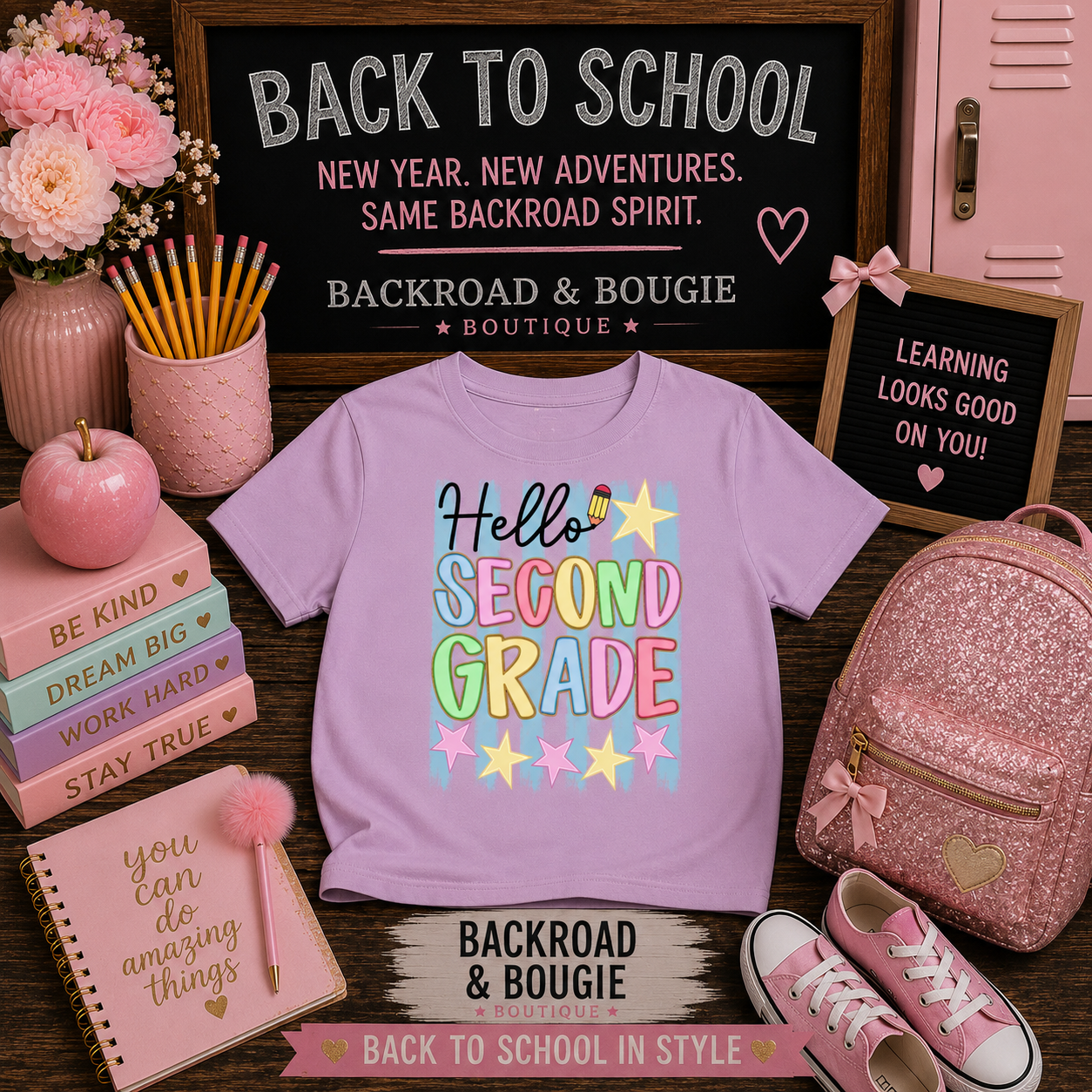 🌟📚 Hello Second Grade! T-Shirt — Bright Back-to-School