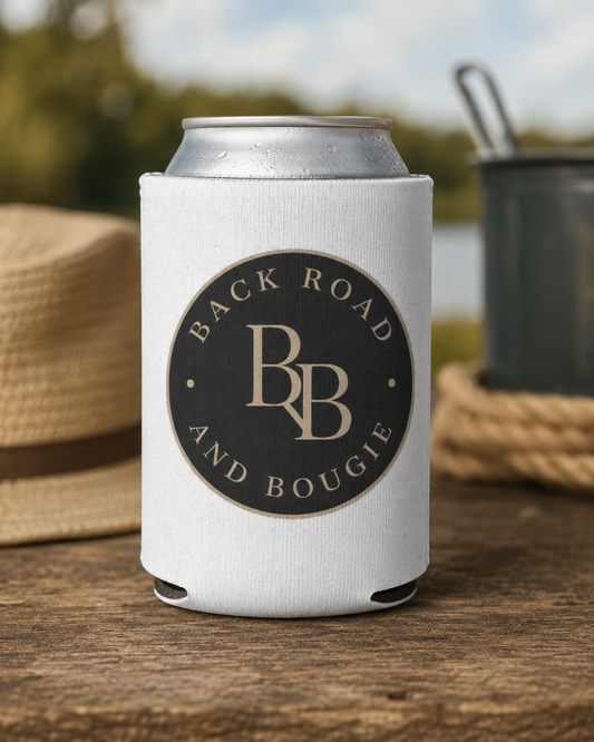 Back Road & Bougie Logo Can Cooler