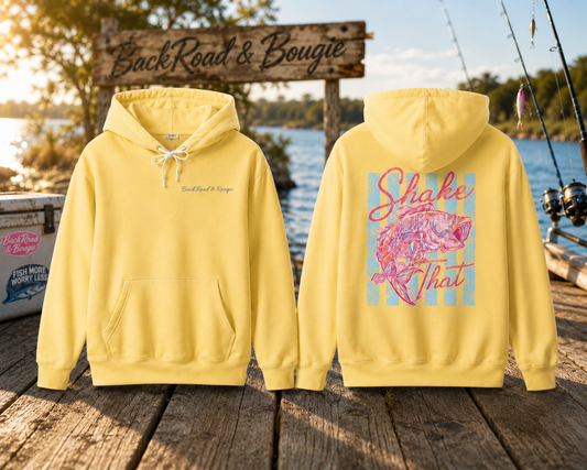 🎣😂 Shake That Bass Hoodie -Lightweight Hooded Sweatshirt