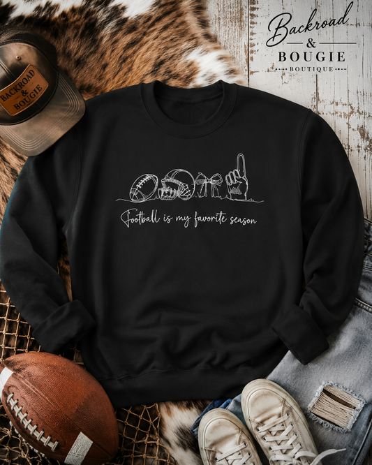 Football Is My Favorite Season Crewneck Sweatshirt