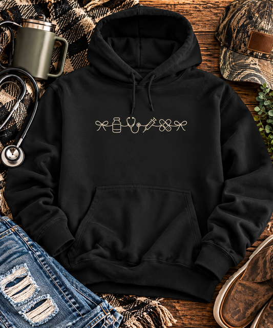 🩺🤍 HEART OF HEALTHCARE — Minimalist Hoodie | Back Road & Bougie Boutique
