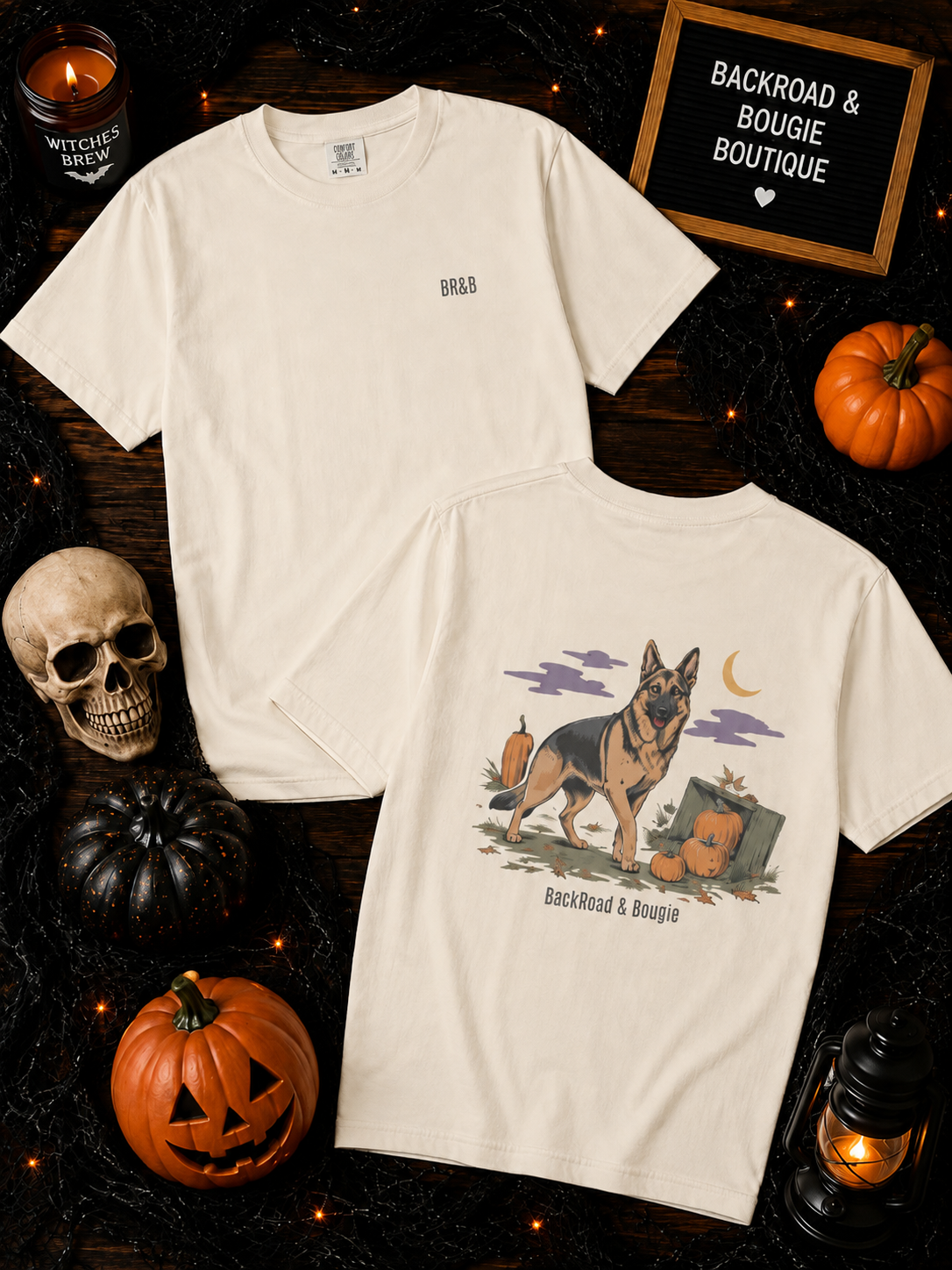 🐾🎃 German Shepherd Pumpkin Patch T-Shirt 🎃🐾