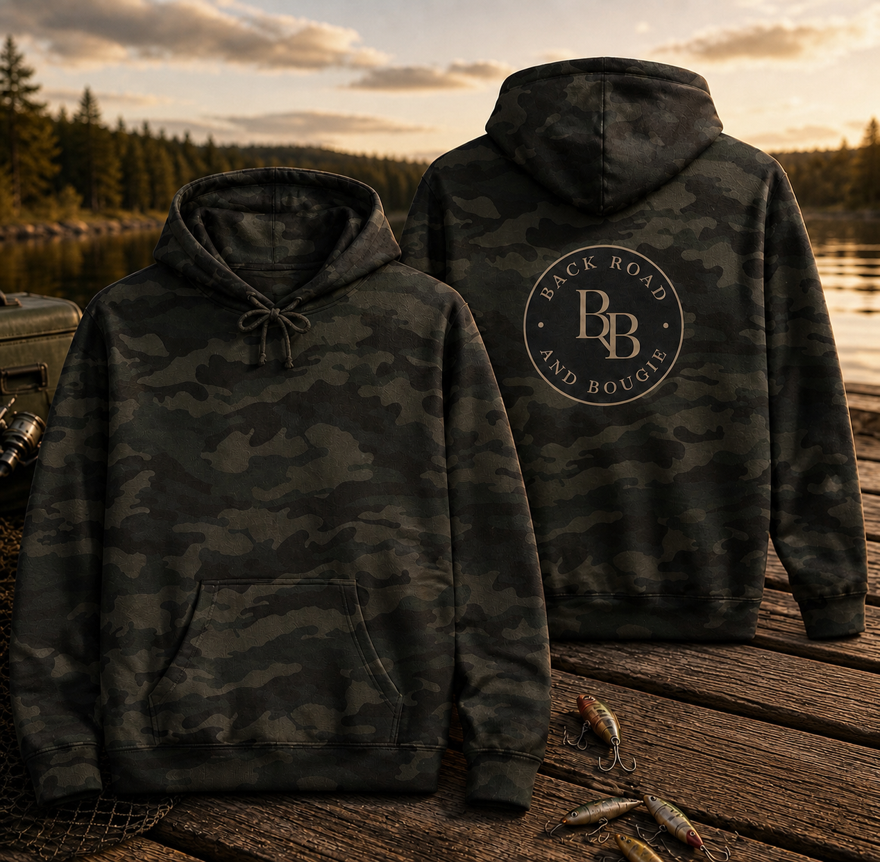 Back Road & Bougie Hoodie 🌲🖤  Rugged Outdoors Meets Everyday Comfort
